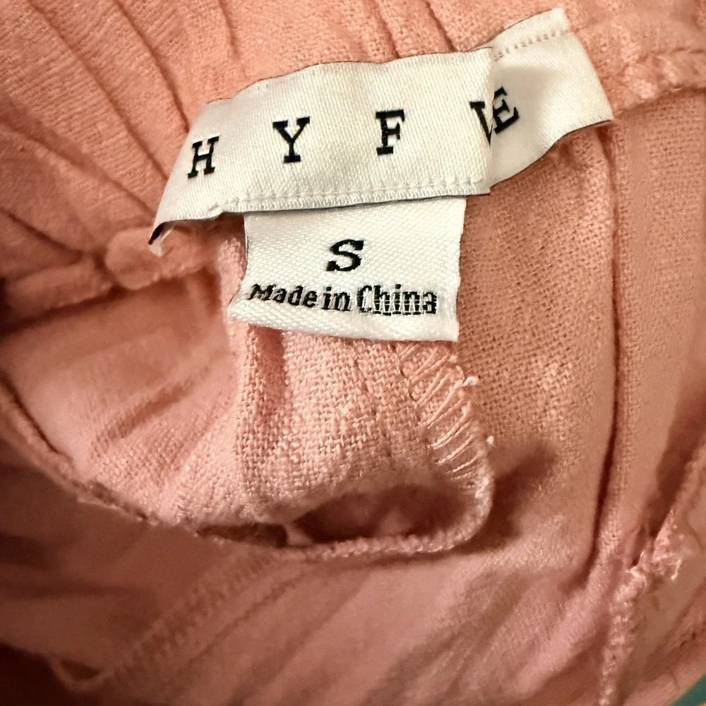 HYFVE Pink Two-Piece Linen-Look Vest and Shorts Set
